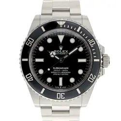 USED ROLEX SUBMARINER NON DATE 124060 BLACK MEN'S WATCH #41928
