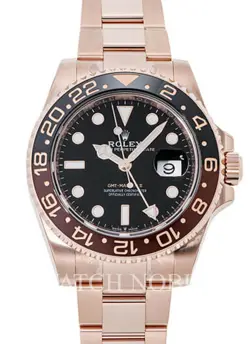 ROLEX 126715CHNR GMT MASTER II ROOT BEER BEZEL 18K ROSE GOLD