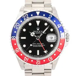 USED ROLEX GMT MASTER 16700BL/RD BLACK CASE SIZE 40MM MEN'S WATCH #41028