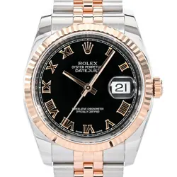 USED ROLEX DATEJUST 116231 BLACK CASE SIZE 36MM MEN'S WATCH #431528