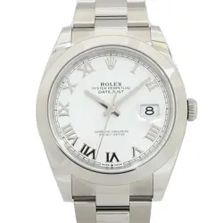 USED ROLEX DATEJUST 41 126300 WHITE MEN'S WATCH #462128