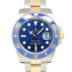 USED ROLEX SUBMARINER DATE 116613LB BLUE MEN'S WATCH #411028