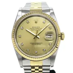 USED ROLEX DATEJUST 16233G CASE SIZE 36MM MEN'S WATCH #446428