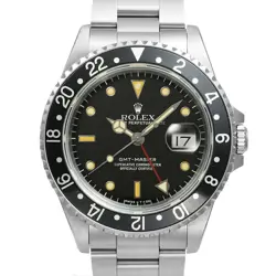 USED ROLEX GMT MASTER 16700 BLACK CASE SIZE 40MM×40MM MEN'S WATCH #431628