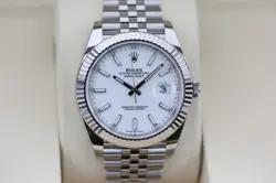 ROLEX DATEJUST WHITE INDEX 126334 41MM 2025