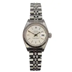 LADIES ROLEX DATEJUST 79174 26MM WHITE GOLD BEZEL & STEEL 2001