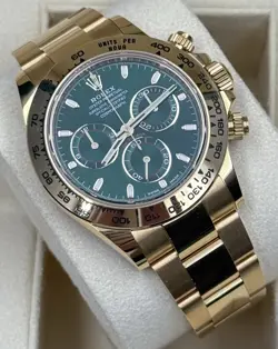 ROLEX DAYTONA 116508 YELLOW GOLD GREEN DIAL 40MM MEN'S WATCH DEC 2019