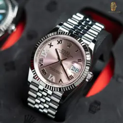 ROLEX DATEJUST 126234 36MM FLUTED, JUBILEE PINK DIAMOND DIAL, 2025 BRAND NEW
