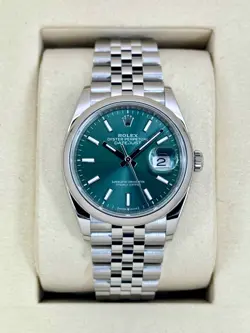 NEW 2025 ROLEX DATEJUST 36MM 126200 JUBILEE MINT GREEN DIAL
