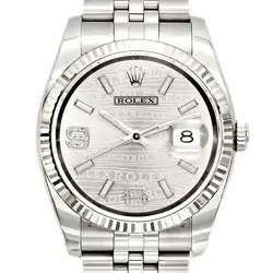 ROLEX  DATEJUST 116234 69 DIAMOND SILVER WAVE RANDOM SS/WG AUTOMATIC 36MM R45_04