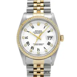 ROLEX  DATEJUST 16233G NUMBER 1994 MANUFACTURED WHITE/DIAMOND WATCH WRISTWATCH R