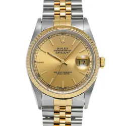 ROLEX  DATEJUST 16233 E NUMBER 1991 MANUFACTURED CHAMPAGNE WATCH WRISTWATCH R45_
