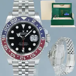 2021 NEW PAPERS ROLEX GMT MASTER PEPSI RED BLUE JUBILEE CERAMIC 126710BLRO WATCH