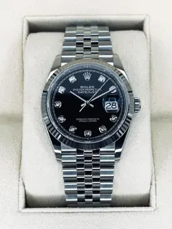 NEW 2025 ROLEX DATEJUST 36MM 126234 JUBILEE BLACK DIAMOND DIAL