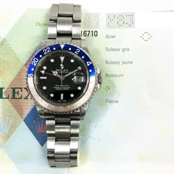 2004 ROLEX GMT-MASTER II 16710, 40MM, STEEL, RED & BLUE 