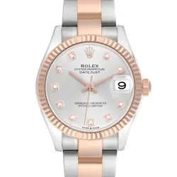 ROLEX DATEJUST 31 MIDSIZE STEEL ROSE GOLD DIAMOND LADIES WATCH 278271