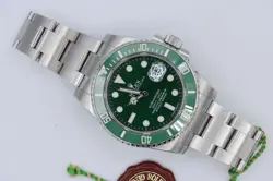ROLEX SUBMARINER 116610LV GREEN DIAL CERAMIC BEZEL HULK BOX & PAPERS YEAR 2013