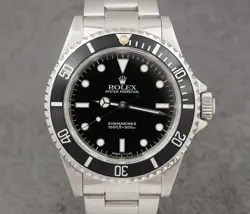 ROLEX SUBMARINER 14060 NO DATE 40MM STAINLESS BLACK DIAL 1996 MENS WATCH
