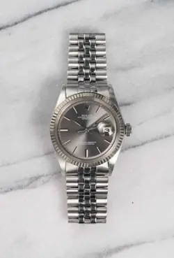 VINTAGE ROLEX DATEJUST REF 1601 70S AUTOMATIC GREY DIAL 36MM