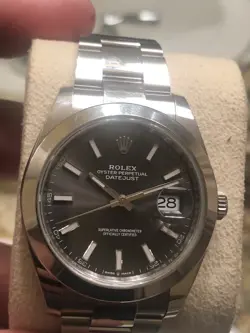 ROLEX DATEJUST 126300 SILVER OYSTER BRACELET WITH RODIUM DIAL FULL