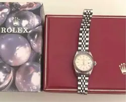 ROLEX DATEJUST SILVER OVERHAULED STAINLESS STEEL AUTOMATIC WOMEN WRISTWATCH