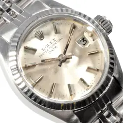 ROLEX 6917 DATEJUST WRISTWATCH SILVER DIAL SS WG WOMEN OVERHAULED POLISHED 1978