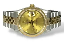 ROLEX OYSTER PERPETUAL DATE 34MM - 15233 - STEEL & GOLD - 1989 - BOXED - JUBILEE