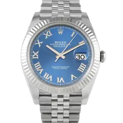 ROLEX DATEJUST 41 BLUE ROMAN DIAL JUBILEE WATCH 126334
