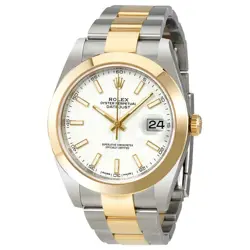 ROLEX DATEJUST 41 WHITE DIAL STEEL AND 18K YELLOW GOLD OYSTER BRACELET MEN'S