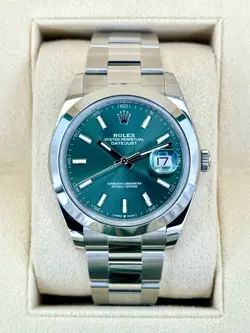 NEW 2025 ROLEX DATEJUST 41MM 126300 STAINLESS STEEL OYSTER GREEN DIAL
