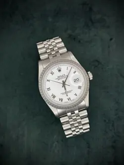 ROLEX DATEJUST 36, 16030, 1988, 36MM, JUBILEE, ENGINE TURNED BEZEL, BOX ONLY.
