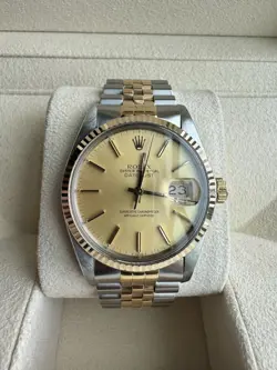 ROLEX DATEJUST 36MM TWO-TONE CHAMPAGNE DIAL 16013