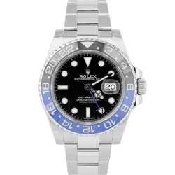 ROLEX GMT-MASTER II BATMAN BLUE BLACK STAINLESS STEEL 40MM WATCH 116710 BLNR