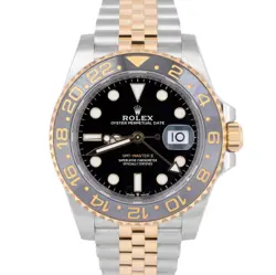 NEW UNWORN PAPERS ROLEX GMT-MASTER II 18K GOLD TWO-TONE 40MM 126713 GRNR BOX