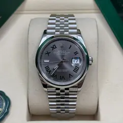 ROLEX DATEJUST 36 NEW 2025 WIMBLEDON DIAL STAINLESS STEEL SMOOTH BEZEL JUBILEE