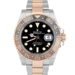 MINT PAPERS ROLEX GMT-MASTER II ROOT-BEER 18K ROSE GOLD 40MM 126711 CHNR BOX
