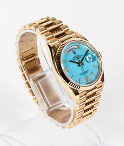 Rolex Day Date 128238 | 2020 | Unworn | Partially Stickered | Turquoise Diamond