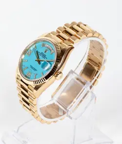 Rolex Day Date 128238 | 2020 | Unworn | Partially Stickered | Turquoise Diamond