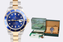 ROLEX SUBMARINER 16613 STAINLESS STEEL & 18K YELLOW GOLD 40MM WATCH 1995