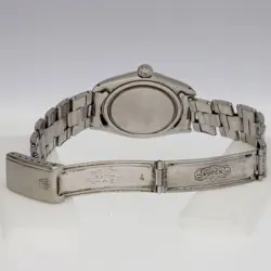 ROLEX 6427 OYSTER PRECISION SILVER DIAL SS HAND-WOUND UNISEX WRIST WATCH LOGO