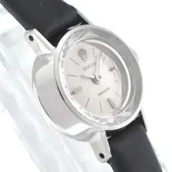 ROLEX 2606 PRECISION CUT GLASS K18WG CAL.1401 HAND-WOUND LADIES WRIST WATCH SS