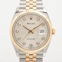 ROLEX DATEJUST 126233G SS×YG AT SILVER-HLICON-FACE 2 EXTRA LINKS