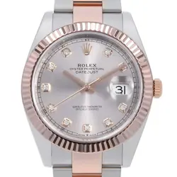 ROLEX DATEJUST 41 10P DIAMOND 126331G SUNDUST 3 ROW OYSTER BRACELET RANDOM N...
