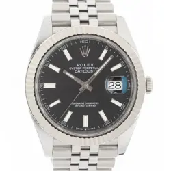 ROLEX DATEJUST 41 126334 BLACK JUBILEE WARRANTY 2020 BOX/PAPER