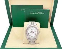 ROLEX DATEJUST 41 126334 WHITE ROMAN DIAL 18K GOLD STAINLESS STEEL BOX BOOKLET