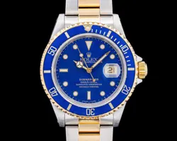 ROLEX SUBMARINER 16613 BLUE DIAL SS / 18K YELLOW GOLD