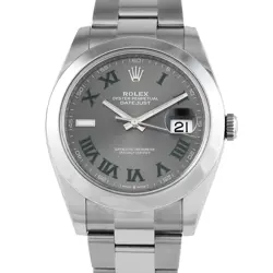 ROLEX DATEJUST 41 WIMBLEDON STEEL OYSTER WATCH 126300