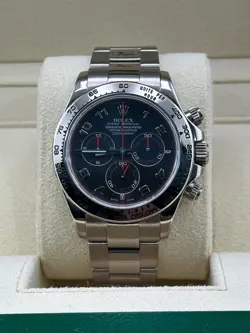 ROLEX DAYTONA, 18K WHITE GOLD, BLACK RACING DIAL, 40MM, 116509, 2012 BOX AND PAP