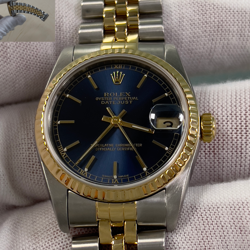 ROLEX DATEJUST MIDSIZE 31MM 78273 BLUE DIAL 18K YELLOW GOLD STAINLESS STEEL