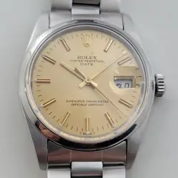 MENS ROLEX OYSTER PERPETUAL DATE REF 15000 AUTOMATIC 1980S ALL ORIGINAL RA494